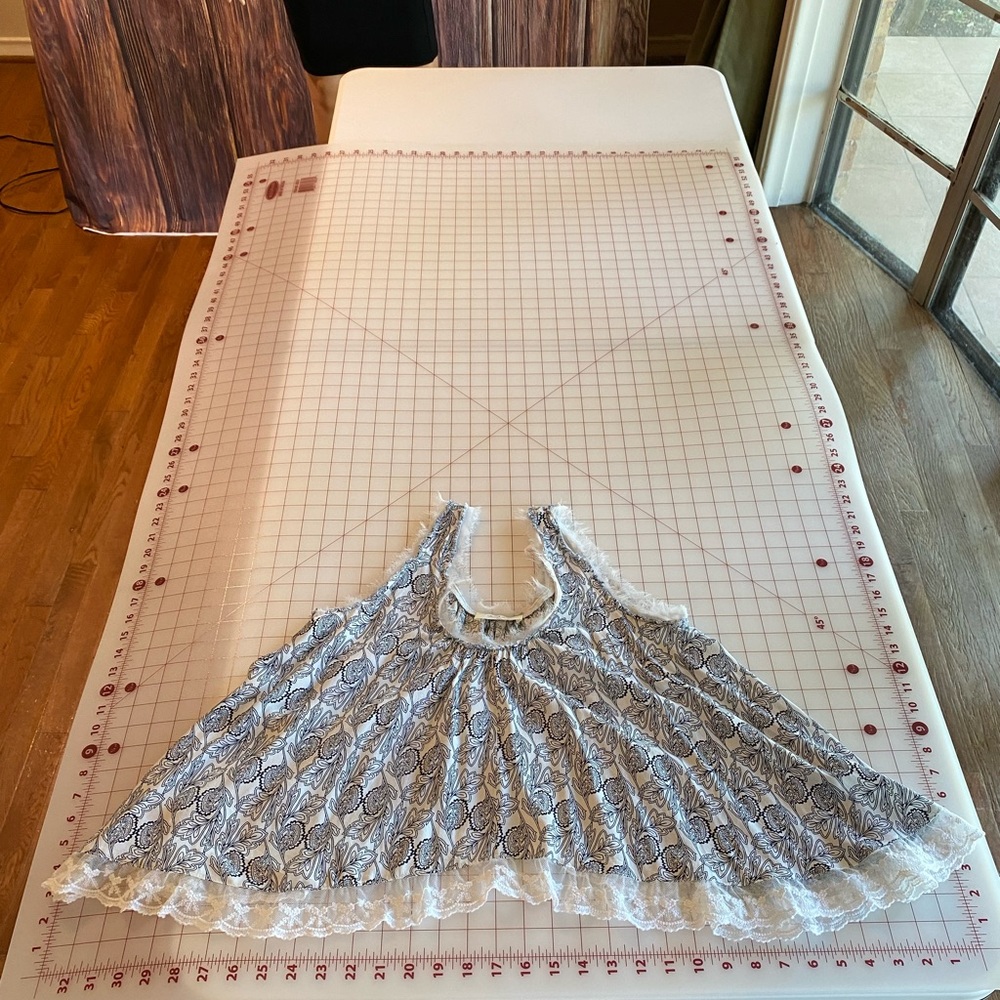Altar’d State size xs light blue & white feather lace lined boho tank top - Picture 8 of 16